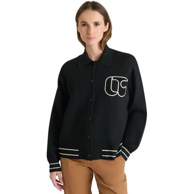 Damesvest Le Temps des cerises Kaleb Noir S Damesvest Le Temps des cerises Kaleb Noir S