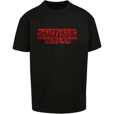 Oversized T-shirt Merchcode Stranger Things Neon Sign Heavy Noir M Oversized T-shirt Merchcode Stranger Things Neon Sign Heavy Noir M
