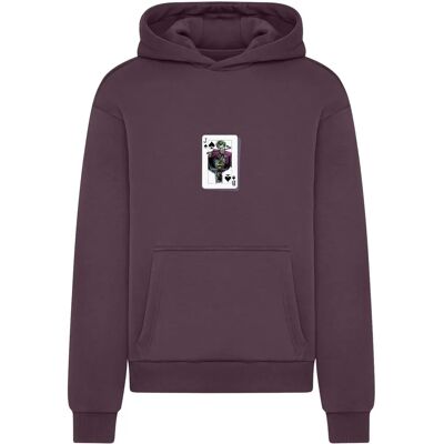 Hoodie Merchcode Batman the Joker Card Fluffy Violet M Hoodie Merchcode Batman the Joker Card Fluffy Violet M
