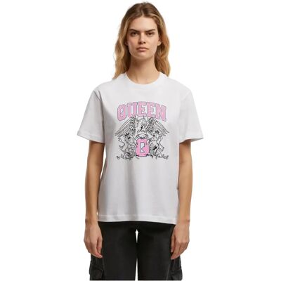 T-shirt dames Merchcode Queen Crest College Blanc XS T-shirt dames Merchcode Queen Crest College Blanc XS