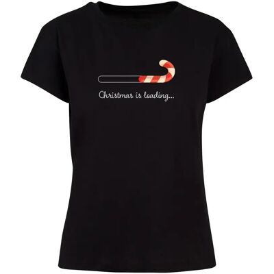 T-shirt dames Merchcode Christmas Loading Noir XL T-shirt dames Merchcode Christmas Loading Noir XL