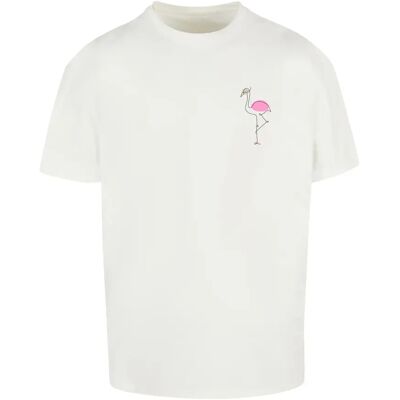 Oversized T-shirt Merchcode Flamingo Heavy Blanc M Oversized T-shirt Merchcode Flamingo Heavy Blanc M