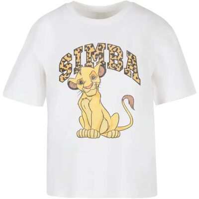 Dames-T-shirt Merchcode Simba Blanc M Dames-T-shirt Merchcode Simba Blanc M