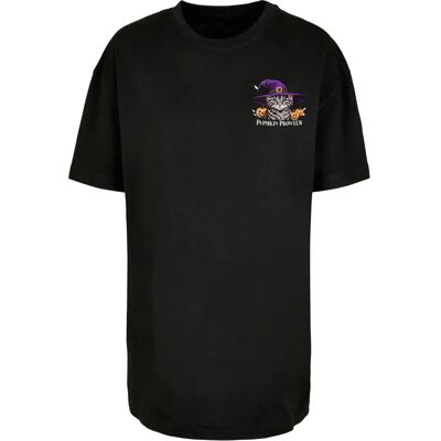 Dames-T-shirt Merchcode Halloween - Pumpkin Prowler Noir M Dames-T-shirt Merchcode Halloween - Pumpkin Prowler Noir M