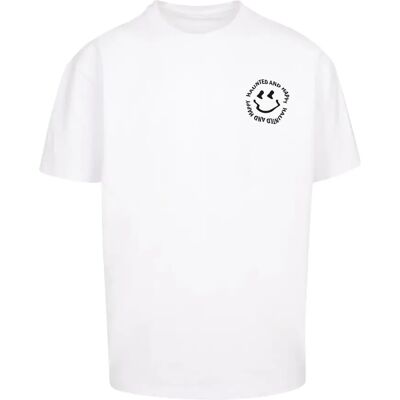 T-shirt Merchcode Halloween Haunted and Happy Blanc M T-shirt Merchcode Halloween Haunted and Happy Blanc M