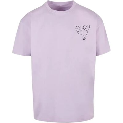 Oversized T-shirt Merchcode Hugs & Love Love Ballon Blanc L Oversized T-shirt Merchcode Hugs & Love Love Ballon Blanc L