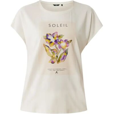 T-shirt bloemen aquarel vrouw Mexx Blanc XS T-shirt bloemen aquarel vrouw Mexx Blanc XS