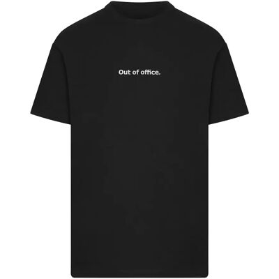 T-shirt Mister Tee Out Of Office EMB Noir M T-shirt Mister Tee Out Of Office EMB Noir M