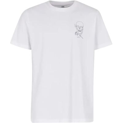 T-shirt Mister Tee Skull One Line Blanc S T-shirt Mister Tee Skull One Line Blanc S