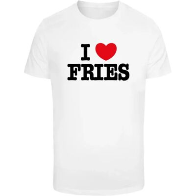 T-shirt Mister Tee Love Fries Blanc M T-shirt Mister Tee Love Fries Blanc M