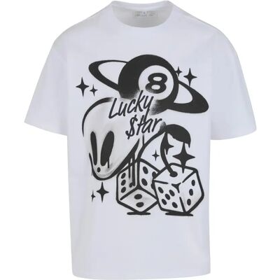 T-shirt Mister Tee Planet Alien Blanc S T-shirt Mister Tee Planet Alien Blanc S