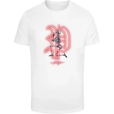 T-shirt Mister Tee Pray Neon Skull Blanc M T-shirt Mister Tee Pray Neon Skull Blanc M