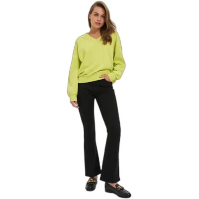 Vrouwen wide leg jeans Moodo Z-JE-4801 Noir XS Vrouwen wide leg jeans Moodo Z-JE-4801 Noir XS