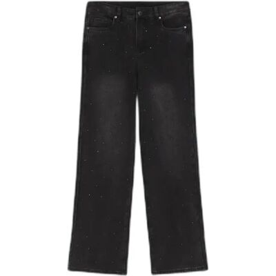 Vrouwen wide leg jeans Moodo Z-JE-4802 Noir XS Vrouwen wide leg jeans Moodo Z-JE-4802 Noir XS