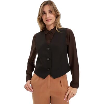 Dames kostuumvest Moodo Z-KA-4816 Noir M Dames kostuumvest Moodo Z-KA-4816 Noir M