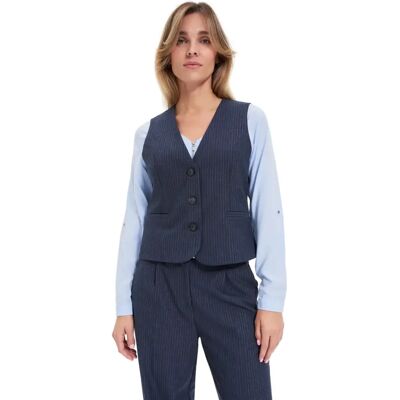 Dames kostuumvest Moodo Z-KA-4818 Bleu S Dames kostuumvest Moodo Z-KA-4818 Bleu S