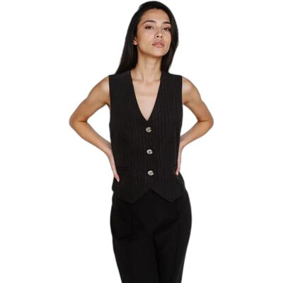 Dames kostuumvest Moodo Z-KA-4819 Noir S Dames kostuumvest Moodo Z-KA-4819 Noir S