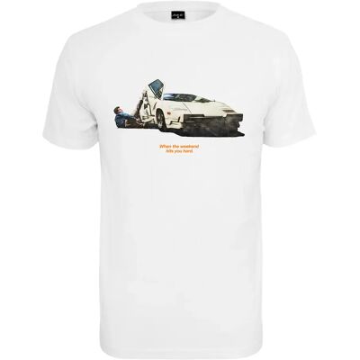 T-shirt Mister Tee weekend wolf Blanc M T-shirt Mister Tee weekend wolf Blanc M