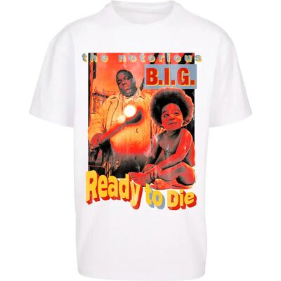 T-shirt Mister Tee biggie ready to die oversize Blanc XS T-shirt Mister Tee biggie ready to die oversize Blanc XS