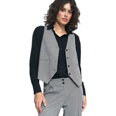 Elegante dames kostuumvest met motieven Nife Noir 34 Elegante dames kostuumvest met motieven Nife Noir 34