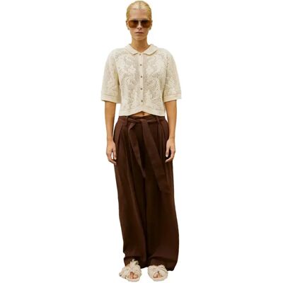 Vrouwenblouse Norr Esma Marron 34 Vrouwenblouse Norr Esma Marron 34