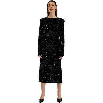 Dames midi-jurk Norr Milan Noir 44 Dames midi-jurk Norr Milan Noir 44