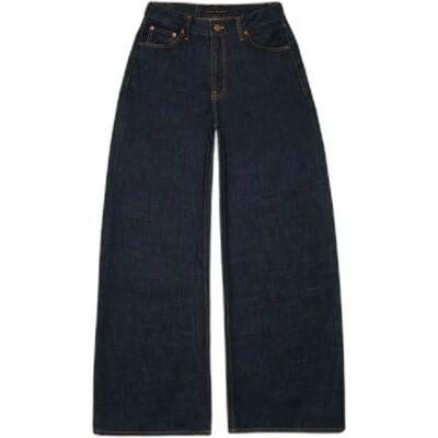 Dames Wide Leg Jeans Nudie Jeans Sonic Sue One Wash Noir 30x30 Dames Wide Leg Jeans Nudie Jeans Sonic Sue One Wash Noir 30x30