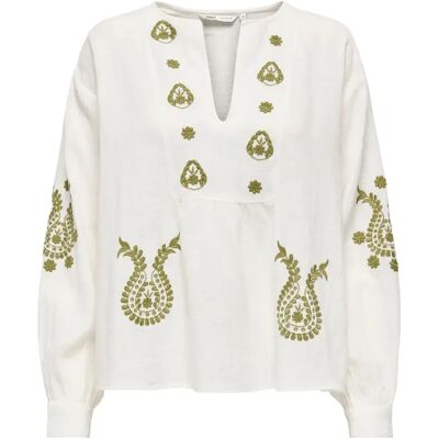 Vrouwenblouse Only Moon Blanc M Vrouwenblouse Only Moon Blanc M