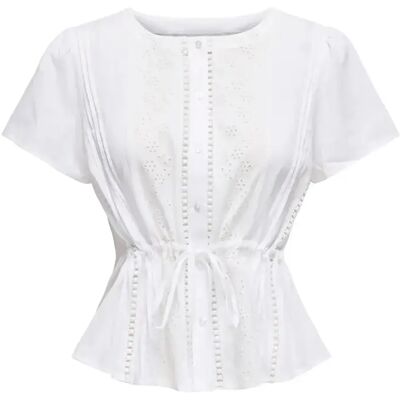 Geborduurde blouse vrouw Only Siffi Blanc XL Geborduurde blouse vrouw Only Siffi Blanc XL