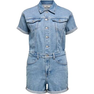 Korte jumpsuit voor vrouwen Only Castel Bleu S Korte jumpsuit voor vrouwen Only Castel Bleu S