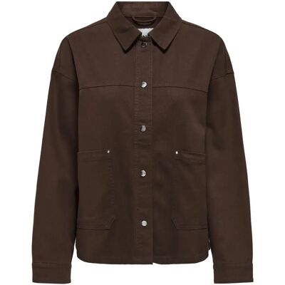 Vrouwenoverhemd Only Sierra Marron XS Vrouwenoverhemd Only Sierra Marron XS