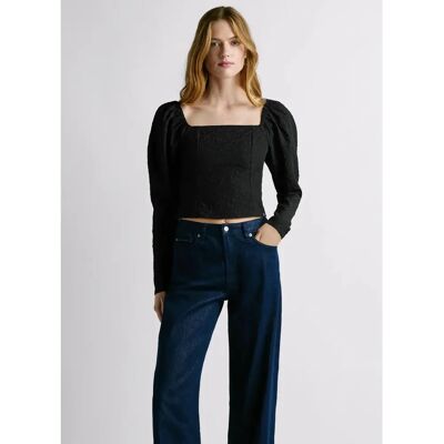 Vrouwenblouse Pepe Jeans Marcel Noir S Vrouwenblouse Pepe Jeans Marcel Noir S