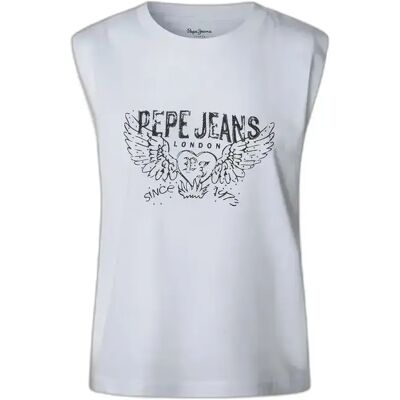 Damestanktop Pepe Jeans Bertha Blanc L Damestanktop Pepe Jeans Bertha Blanc L