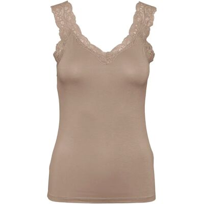 Damestanktop Pieces Barbera Marron 2XL Damestanktop Pieces Barbera Marron 2XL