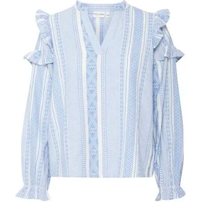 Vrouwenblouse Pulz Jeans Dorrit Blanc L Vrouwenblouse Pulz Jeans Dorrit Blanc L