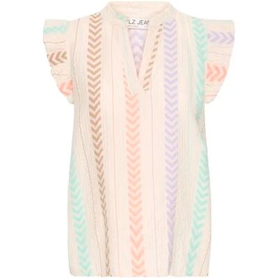 Vrouwenblouse Pulz Jeans Savanna Blanc L Vrouwenblouse Pulz Jeans Savanna Blanc L