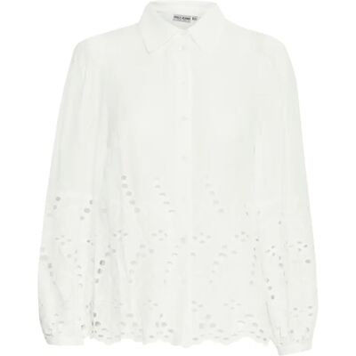 Vrouwenblouse Pulz Jeans Karla Blanc L Vrouwenblouse Pulz Jeans Karla Blanc L