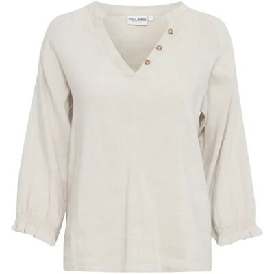 Dameshemd Pulz Jeans Luca Blanc L Dameshemd Pulz Jeans Luca Blanc L
