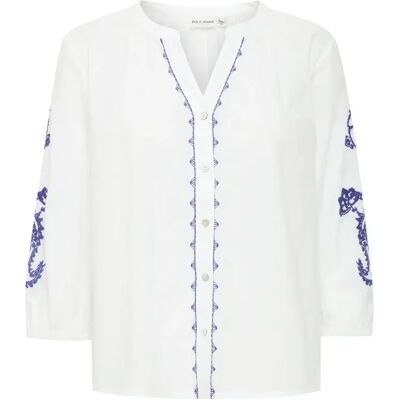 Vrouwenblouse Pulz Jeans Kathrine Blanc S Vrouwenblouse Pulz Jeans Kathrine Blanc S