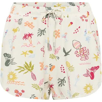 Damesshort Ragwear Perrine Print Blanc L Damesshort Ragwear Perrine Print Blanc L
