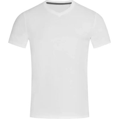 T-shirt met V-hals Stedman Clive Blanc 2XL T-shirt met V-hals Stedman Clive Blanc 2XL