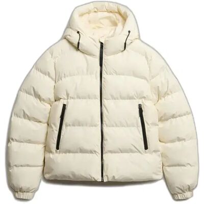 Damesjack met capuchon Superdry Blanc S Damesjack met capuchon Superdry Blanc S