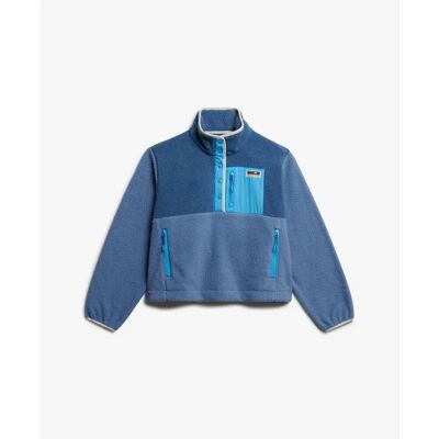 Damesfleece Superdry Colour Block Bleu M Damesfleece Superdry Colour Block Bleu M