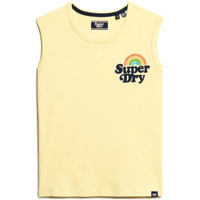 Damestanktop Superdry Jaune L Damestanktop Superdry Jaune L