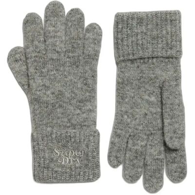 Dameshandschoenen in ribtricot Superdry Gris TU Dameshandschoenen in ribtricot Superdry Gris TU