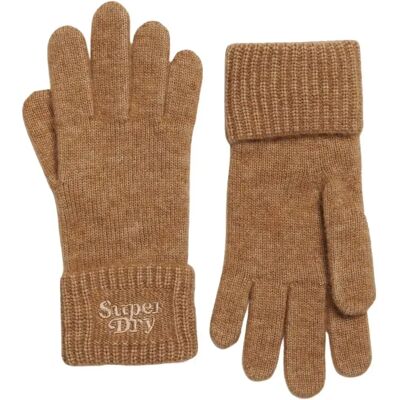 Dameshandschoenen in ribtricot Superdry Marron TU Dameshandschoenen in ribtricot Superdry Marron TU