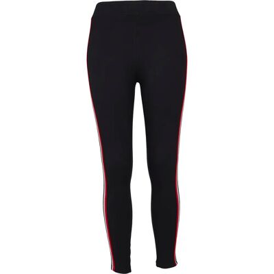 Dames legging Urban Classics 3-tone tape Noir XS Dames legging Urban Classics 3-tone tape Noir XS