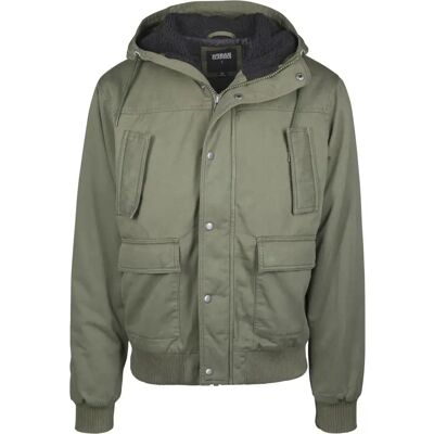 Urban Classics Parka Urban Classic hooded cotton Vert M Urban Classics Parka Urban Classic hooded cotton Vert M