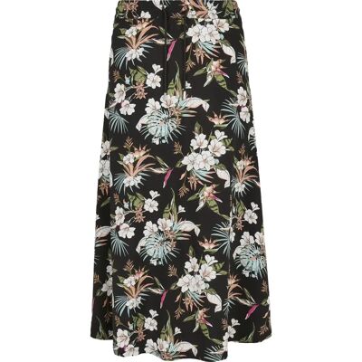 Damesrok Urban Classics viscose midi Noir S Damesrok Urban Classics viscose midi Noir S
