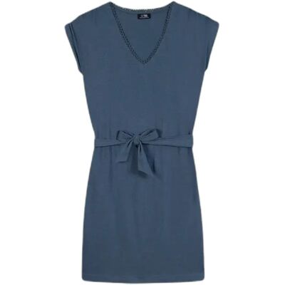 Korte jurk met korte mouwen dames TBS Adama Bleu 2XL Korte jurk met korte mouwen dames TBS Adama Bleu 2XL
